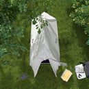 Tenda da Campeggio con Borsa da Trasporto 300x135x110 cm in Poliestere e Alluminio Grigio Chiaro