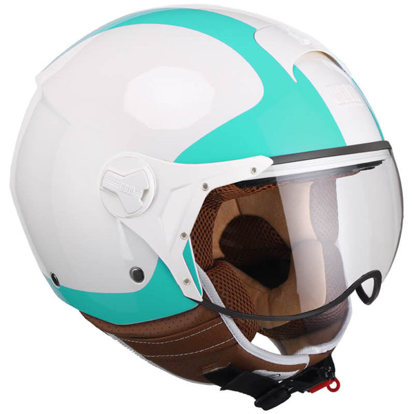 acquista Demi-Jet Scooter Helm geformtes Visier CGM Positano 107V Weiß Verschiedene Größen