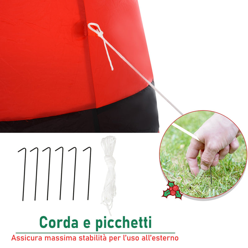 Babbo Natale Gonfiabile H245 cm con Luci a LED 