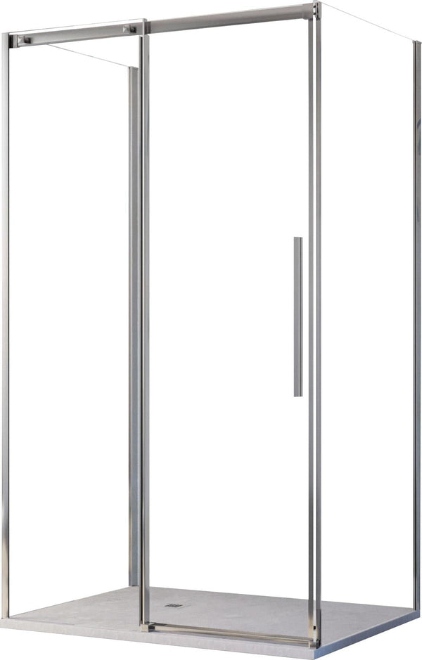 online Duschabtrennung 3 Seiten 1 Schiebetür in transparentem Kristall 8mm H200 Bonussi Eliane
