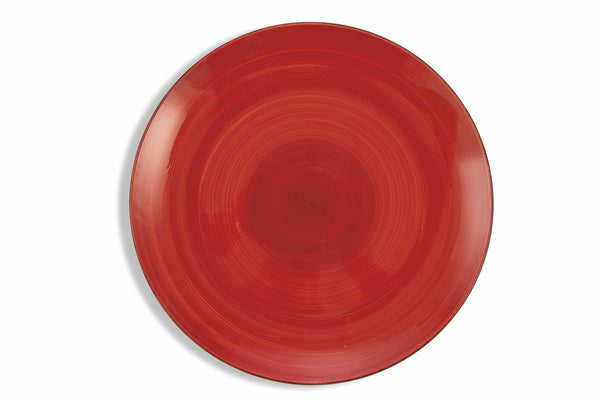 acquista Set 6 Speiseteller aus Steinzeug Ø27x3,5 cm Villa d'Este Home Tivoli Baita 2 Rot und Grau