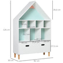 Libreria Scaffale Portagiochi per Cameretta 82x30x126 cm  Bianca