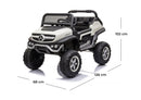 Macchina Elettrica per Bambini 12V con Licenza Mercedes Unimog Bianca 