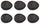 Set 6 Aperitif-Brotteller 16x12x2 cm aus Kaleidos Sirius Neri Steingut