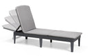 Lettino Prendisole da Giardino 187,5x58x29 cm con Cuscino in Resina Keter Jaipur Antracite