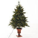 Albero di Natale Artificiale 120 cm 80 Led Verde 