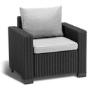 Set 2 Poltrone da Giardino 83x68x71,5 cm in Resina Keter California Antracite