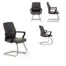 Sedia da Ufficio Visitatori in Similpelle Sake Fissa Grigia