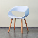 Set 4 Sedie in Polipropilene 45x71x60 cm Gambe in Faggio Fold Bianco