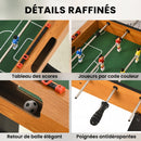 Mini Calcio Balilla Pieghevole 22 Giocatori 2 Palline 2 Segnapunti Manuali e Maniglie Antiscivolo in MDF Acciaio e PP      