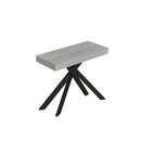 Consolle Allungabile 90-196x40x77 cm Saki Small Cemento Gambe Antracite 