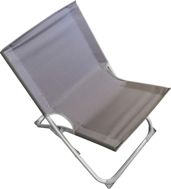 Spiaggina Faltbare Sonnenliege 55 x 45 x 52 cm aus Stahl und 600D Oxford-Stoff Grau prezzo