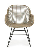 Sedia con Braccioli Raquel in Fibre Naturali
