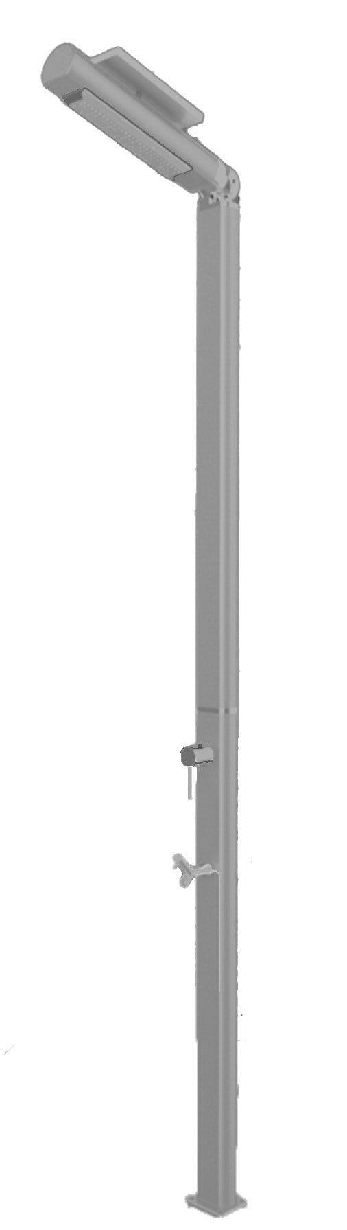 prezzo Doccia da Giardino Miscelatore e Lavapiedi con LED Arkema Quick Alluminio Satinato