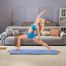 Tappeto Fitness Pieghevole 180x60x5 cm in Schiuma ad Alta Densità in Plastica ed EPE Verde e Viola  