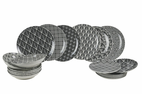 18-teiliges Tafelservice aus Porzellan für 6 verschiedene Tischplätze Villa d'Este Home Tivoli Deco Life prezzo