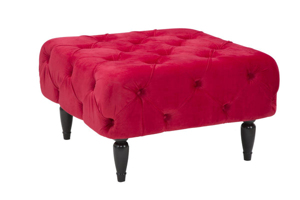 acquista Puff Brigitte Bordeaux 74x74x43 cm Polyester und MDF und Bordeaux Schwamm