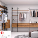 Kit Supporti per Mensole e Appendiabiti in Legno e Alluminio Emuca Zero Nero