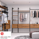 Kit Supporti per Mensole e Appendiabiti in Legno e Alluminio Emuca Zero Nero