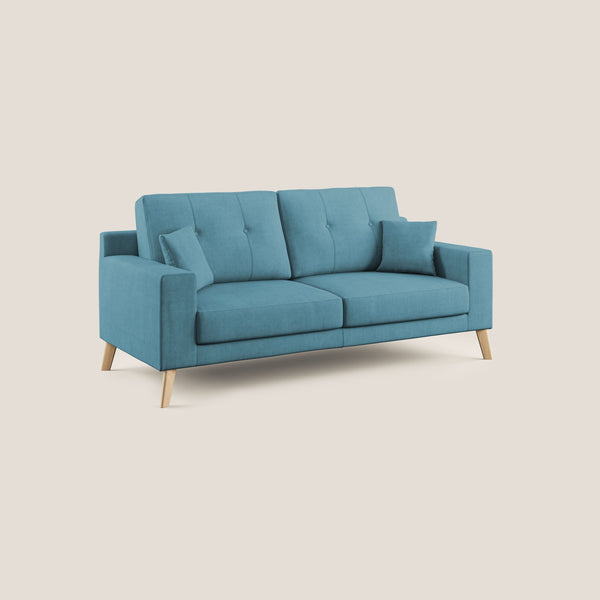 Divano 2 Posti 166x95x91 cm in Tessuto Azzurro sconto