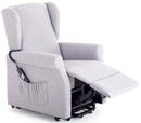 Poltrona Alzapersona Elettrica 2 Motori in Tessuto Vittoria Grigia