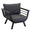 Set Salotto da Giardino 2 Poltrone e Tavolino in Alluminio Riverside Antracite