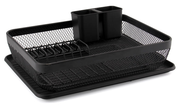 Abtropfgestell und Besteck 46x29x14 cm Kollektion Schwarz sconto
