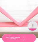 Zanzariera per Letto Pieghevole 190x135 cm Esagonale a Rete Nylon Rosa