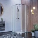 Box Doccia Semicircolare 2 Ante Scorrevoli in Cristallo Acidato 6mm H195 Bonussi Lucy Varie Misure