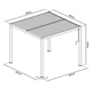 Pergola Bioclimatica 4x4 m in Alluminio Bianco