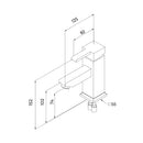 Rubinetto Miscelatore Monocomando Lavabo in Ottone Quadra Cromato