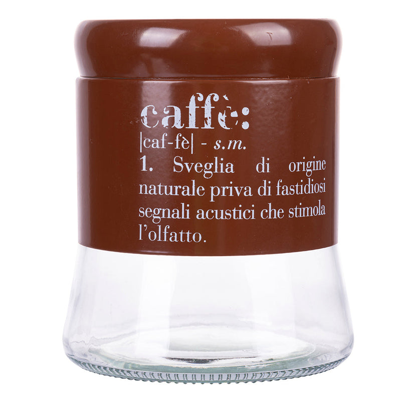Barattolo Caffè 700 ml in Vetro e Metallo VdE Tivoli 1996 Rosso