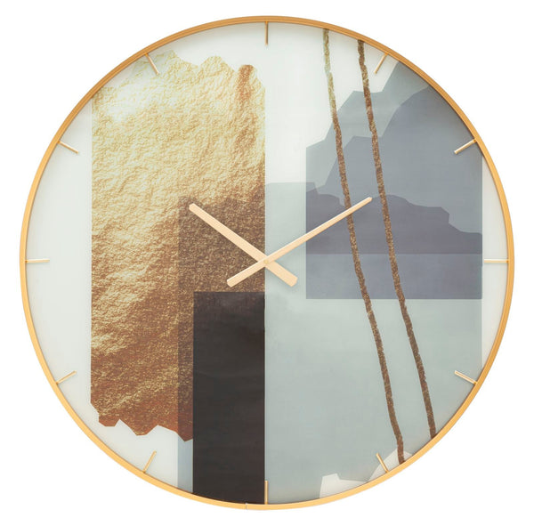 online Orologio da Parete Motif 5x80x5 cm in Vetro MDF e Metallo Multicolor