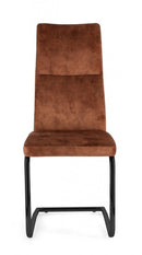 Set 4 Sedie 43,5x62x102h cm Thelma Velluto Ruggine 