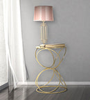 Tavolinetto Circly Ø42x61 cm in Ferro e Specchio Oro e Argento