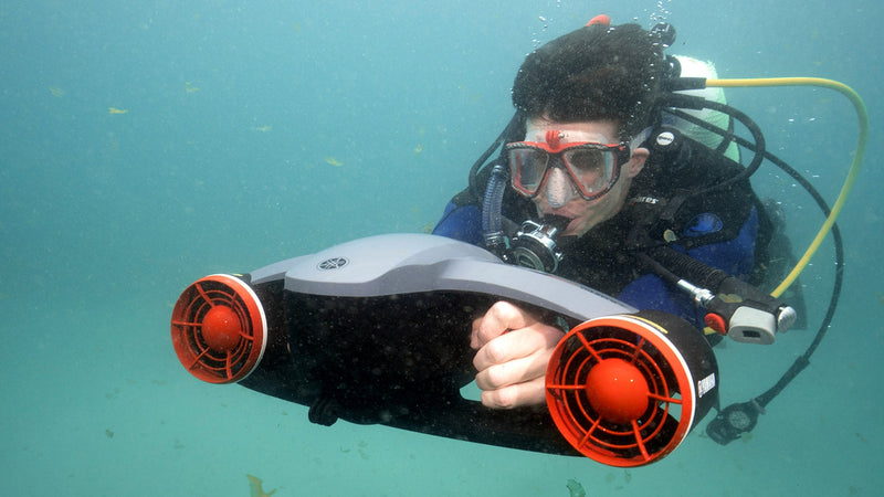 Seascooter Acqua Scooter Elettrico Yamaha Seawing II 8Km/h Grigio e Blu