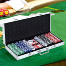Set 500 Fiches da Poker 2 Mazzi di Carte e Pulsante Dealer con Valigetta