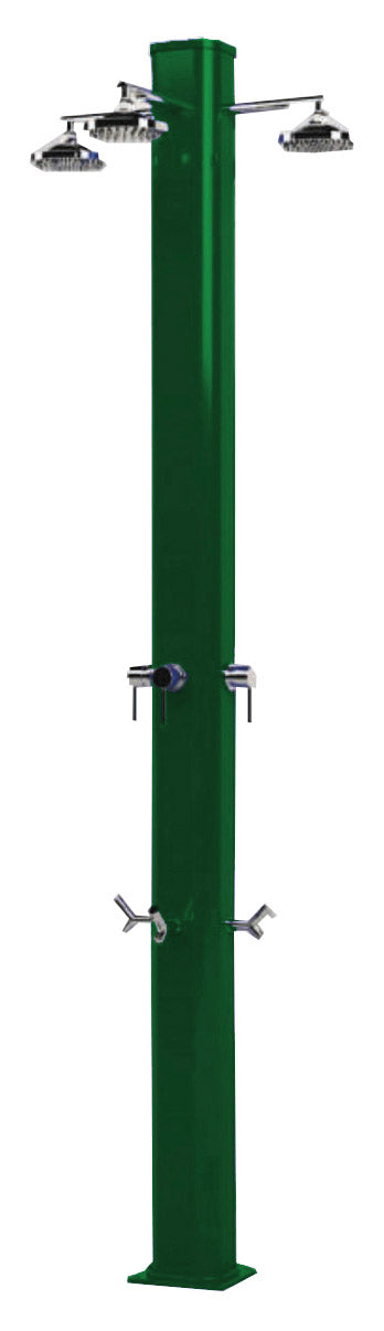 Doccia da Giardino a 3 Soffioni Miscelatore e Lavapiedi Arkema Big Jolly Verde acquista