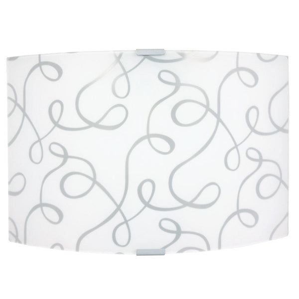 online Applikation 1xE27 Chrom beendet Glasplatte weiß dekoriert Fantasi E-Energy Marilena