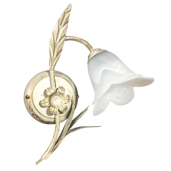 Wandleuchte 1xE14 Rahmen Av Gold Weiß Schwammglas E-Energy Amelia acquista