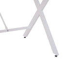 Scrivania per Ufficio in Acciaio Rovere e Bianco 105x56x75 cm 