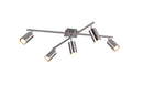 Plafoniera da Interno  GU10 in Metallo Nickel Opaco