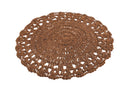 Set 6 Tovagliette Tonda Ø38 cm Villa d'Este Home Tivoli Uncinetto Chocolate