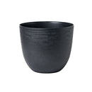 Vaso Rotondo Indoor e Outdoor Tera con Riserva D'acqua Over Black Ø38 cm in Plastica Nero 