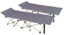 Set 2 Lettini Pieghevoli da Campeggio 190x70x36 cm in Alluminio e Tessuto Oxford  Grigio Scuro