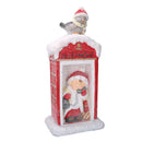 Bambina in plastica cabina telefonica con Led rosso cm 27x25xh60