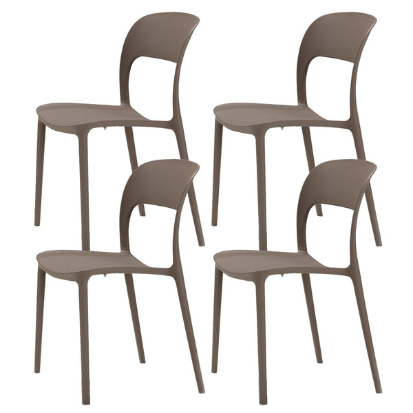 Satz von 4 stapelbaren Stühlen 85 x 45 x 56 cm aus Polypropylen und Fiberglas Kate Tortora acquista