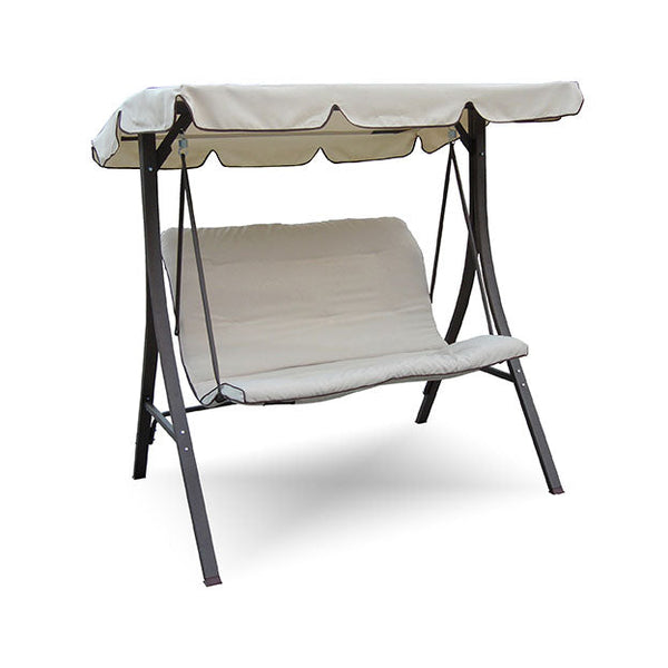 sconto Gartenschaukel 2 Sitze aus Eisen und Polyester Taddei Taormina Brown