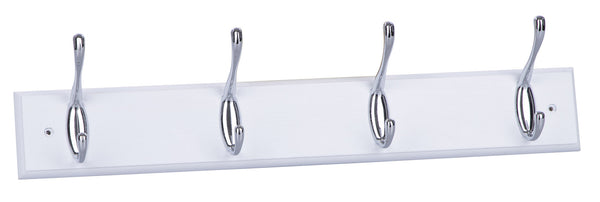 Wandgarderobe 10,5x7x40 cm in Holz und weißem Stahl prezzo