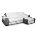 Copridivano Trapuntato in Microfibra con Penisola Destra Bianco